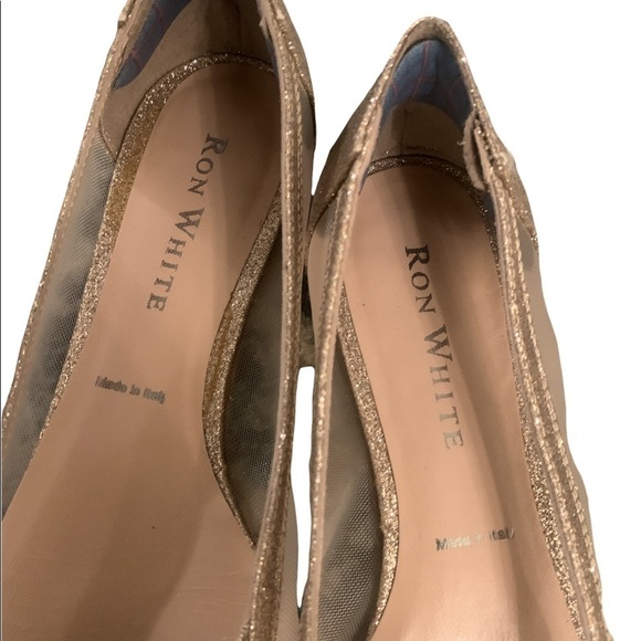 Ron White Isha Glitter Metallic Smoking Slipper Flat Pointed Toe Size 6 (36.5) - Picture 5 of 6